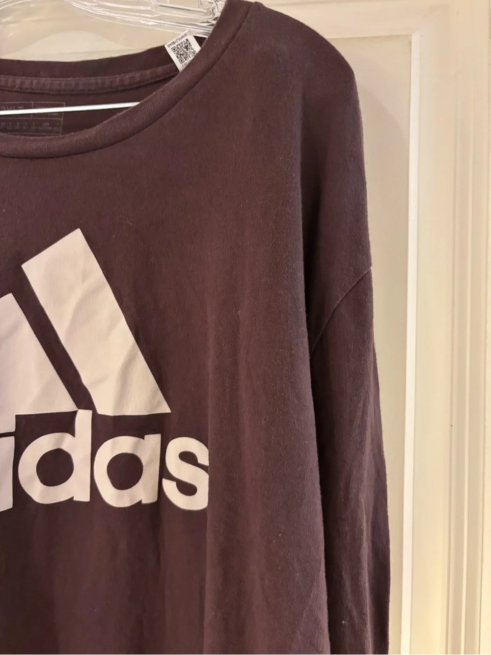 Adidas Men’s Long Sleeve T-Shirt Size 2XLT Cotton EUC Brown Crewneck